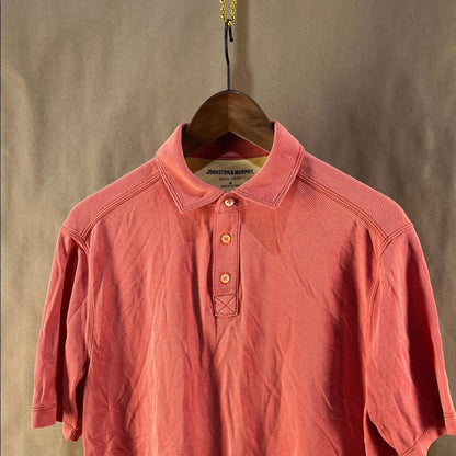 Johnston & Murphy Coral Polo Shirt Size M
