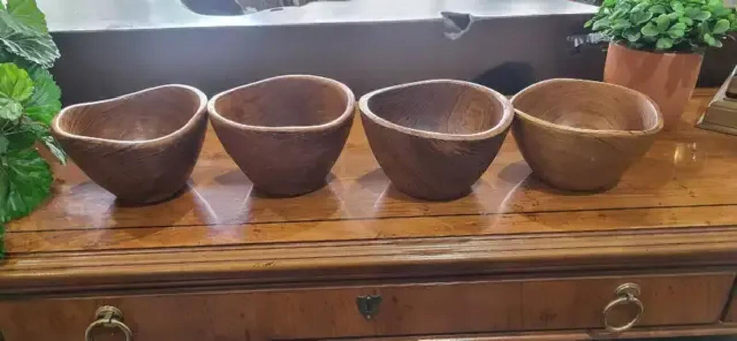 Wooden Snack Bowls - Set of 4