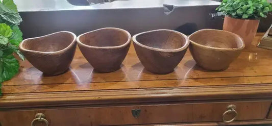 Wooden Snack Bowls - Set of 4