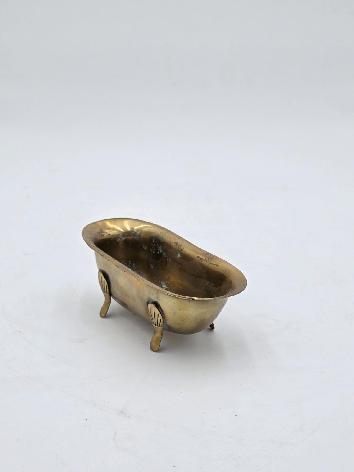 Vintage Brass Bathtub Soap Dish