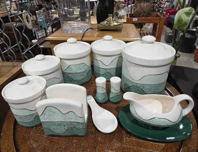 Handmade Cermaic Kitchen Jar Set