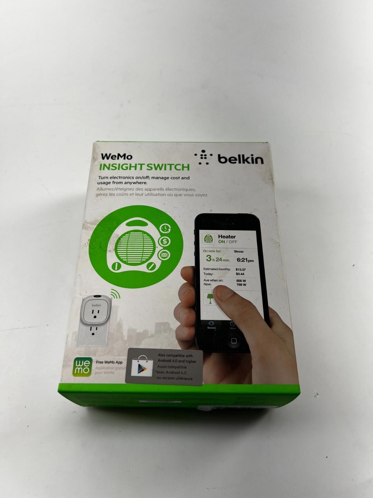 Prise connectée Belkin WeMo Insight Switch avec Wi-Fi - boîte ouverte