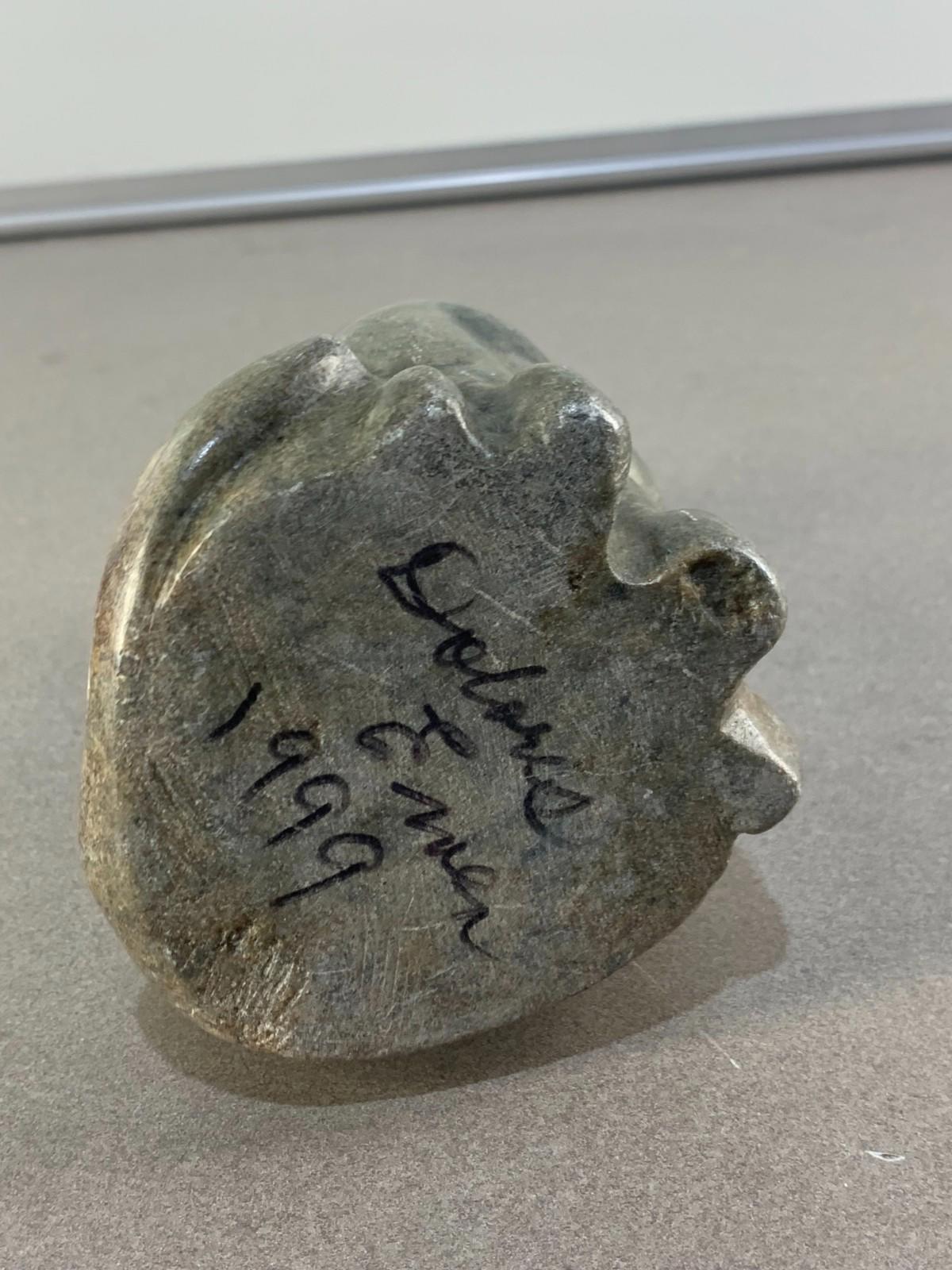 Hand carved Stone Cat Figurine in Soapstone