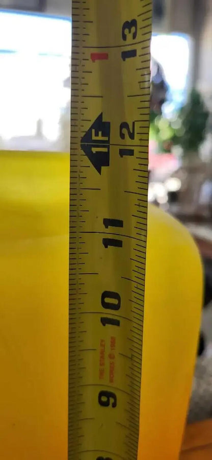 Hand Blown Yellow Ombre Glass Vase 12'