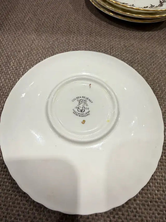 Golden Regency Saucers (S) - 4 Available