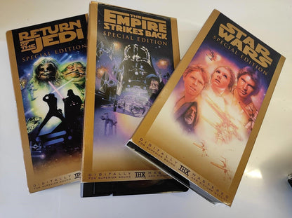 Star Wars Trilogy VHS, 1997, Spec Ed, Attack of the Clones & The Phantom Menace