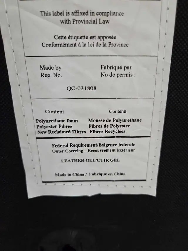 Black  Faux Leather Gel Sofa