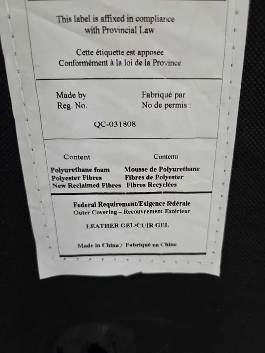 Black  Faux Leather Gel Sofa