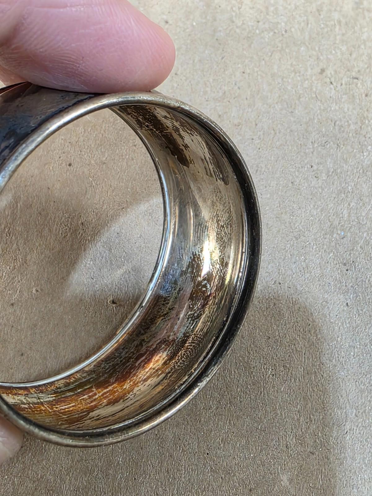 Vintage English Birks Sterling Napkin Ring engraving