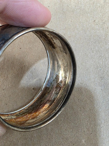 Vintage English Birks Sterling Napkin Ring engraving
