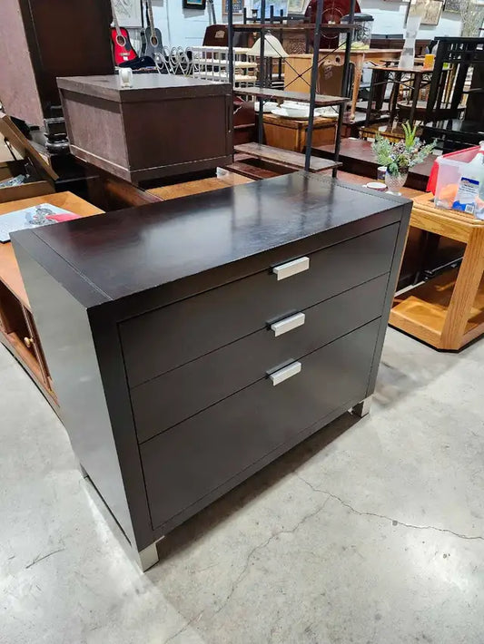 EQ3 3-Drawer Espresso Dresser