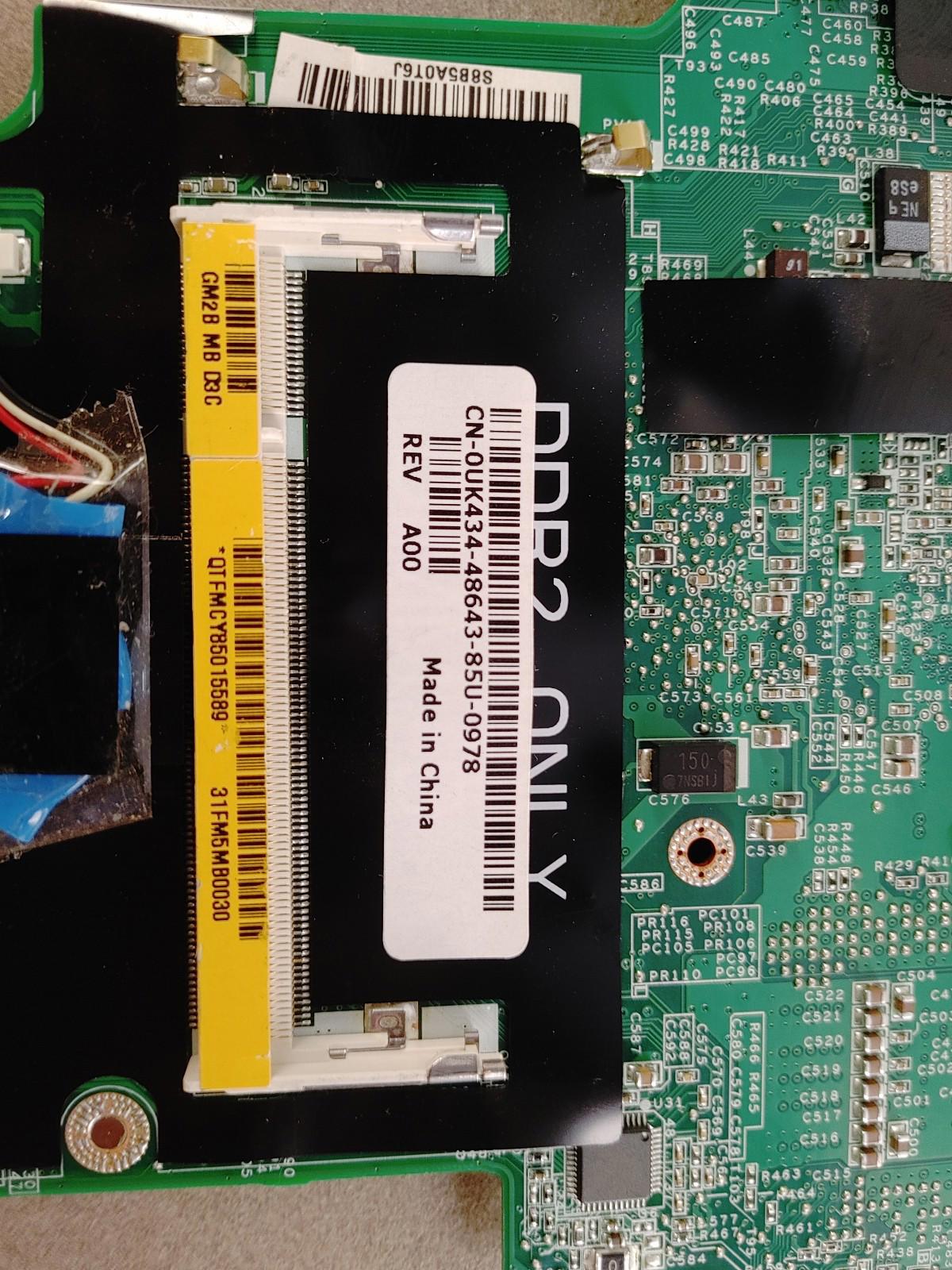 GOOD CONDITION Dell Vostro 1500 Motherboard UNTESTED for parts or repair