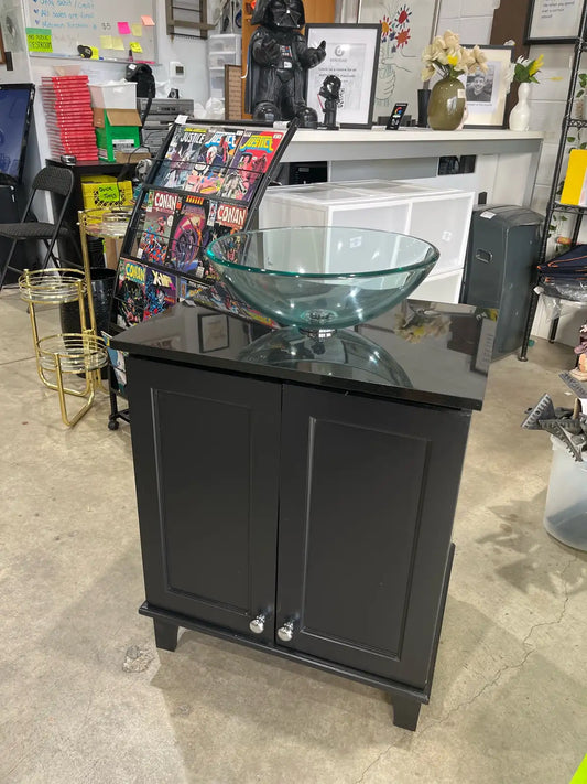 Vanity with Glass Bowl Sink
