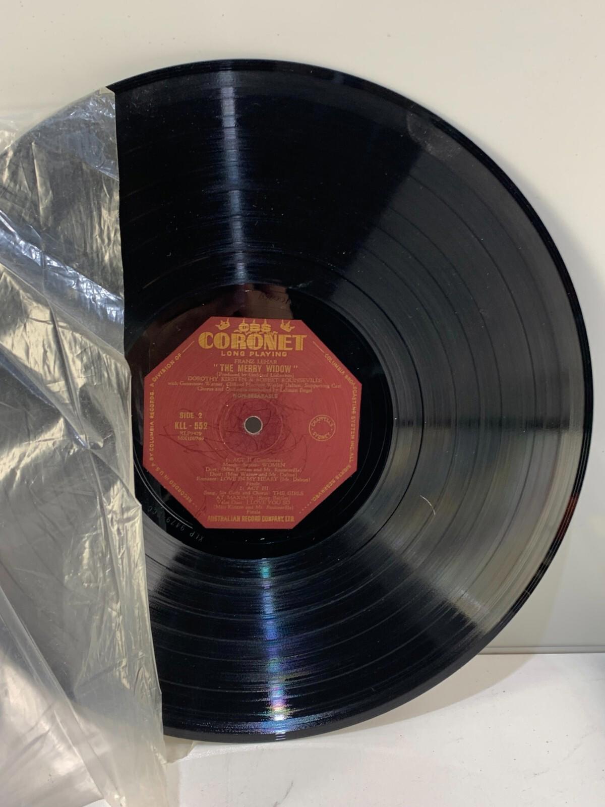 Vinyle d’époque de « La Veuve joyeuse » de Franz Lehár, LP, VG, KLL-552