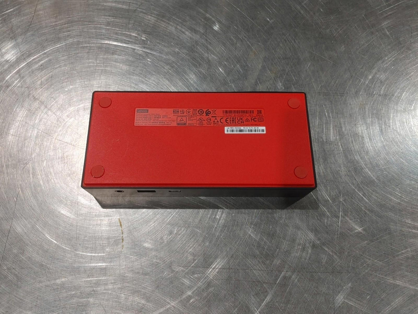 Good Condition Lenovo ThinkPad Universal USB-C Dock LDK-KP Black/Red Working