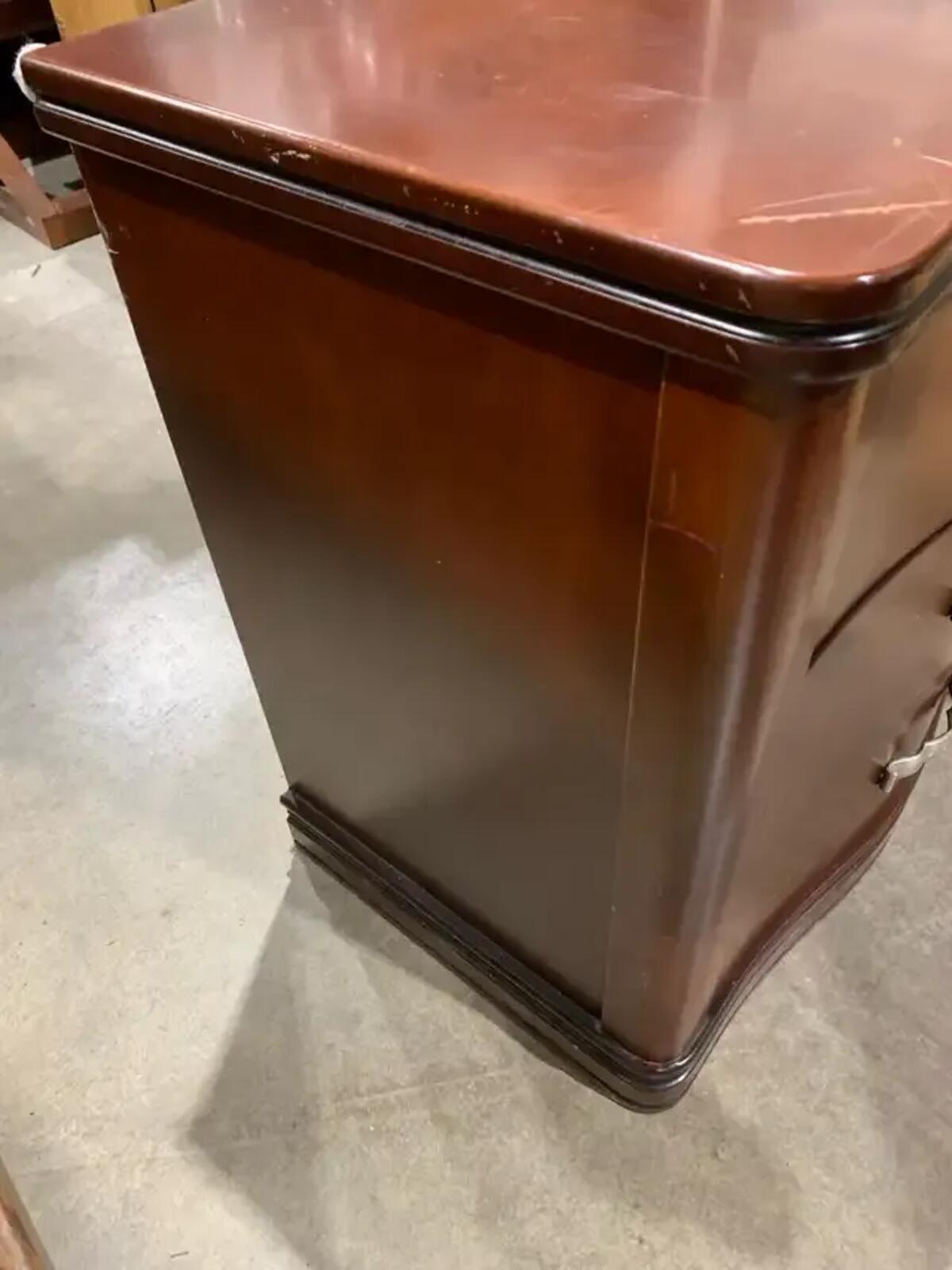 3 Drawer Dark Wood Nightstand