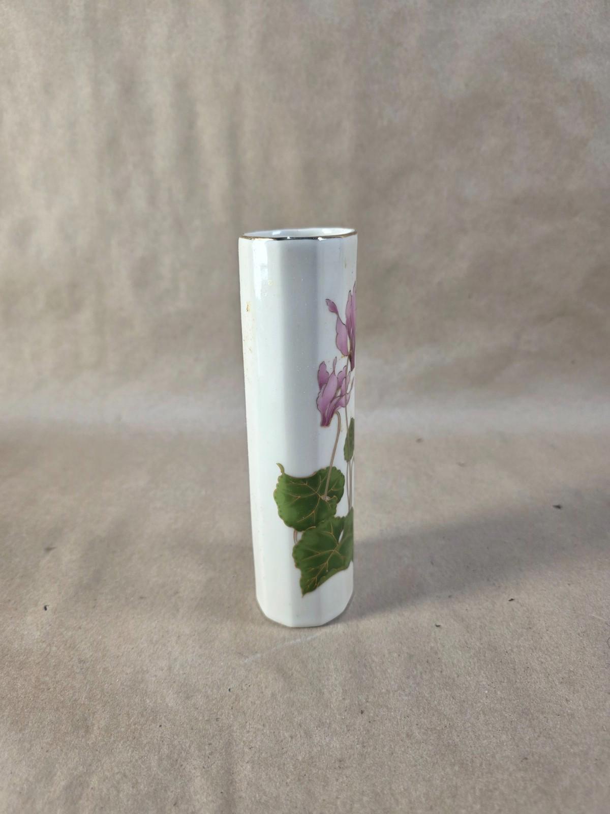 Vintage ~ Gold Rim Trim OTAGIRI JAPAN Flower Vase CYCLAMEN