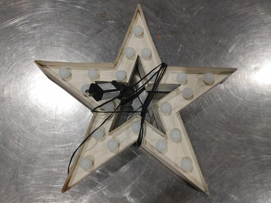 Good Condition Christmas Light up Star Wall Ornament Tested Working