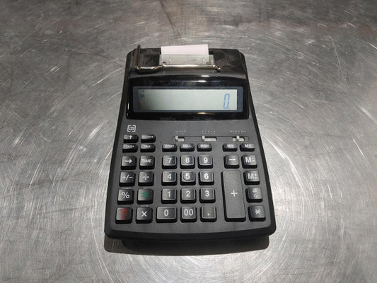Good Condition TRU RED TR58674 12-Digit Desktop Printing Calculator Black Works