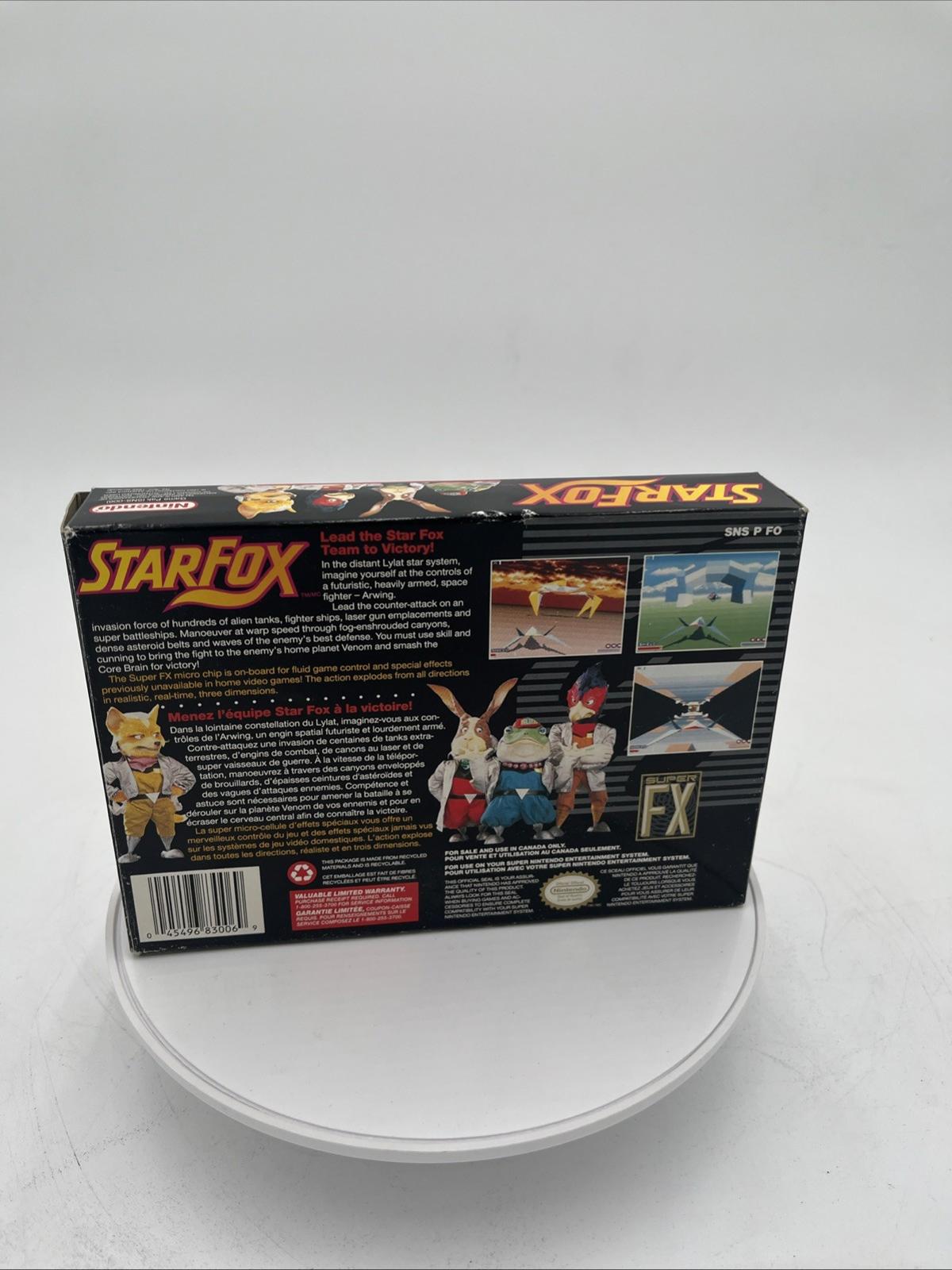 STARFOX (Super Nintendo, SNES, 1993) — Complet en boîte avec manuel