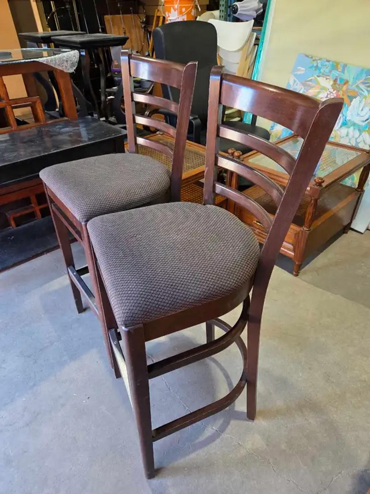 2x Wooden Bar Stools - 30"