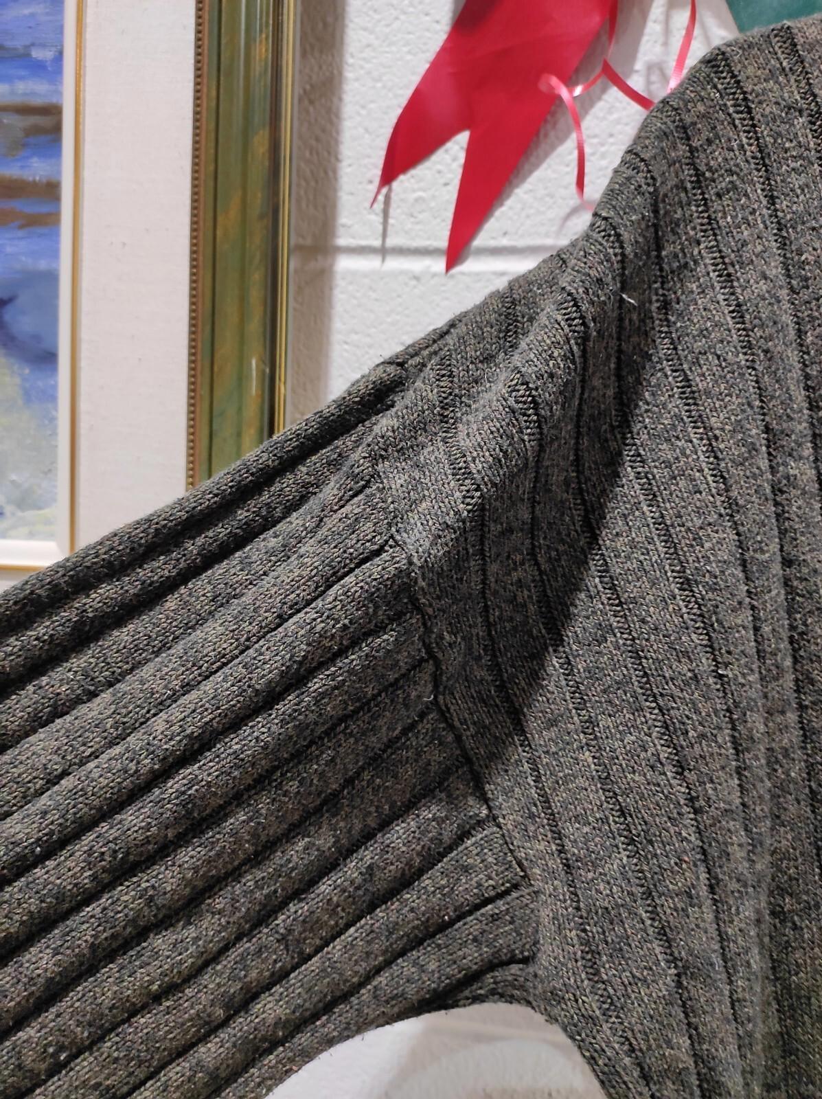 Vintage US Polo Assn Cardigan Knit Sweater Gray 100% Cotton XL