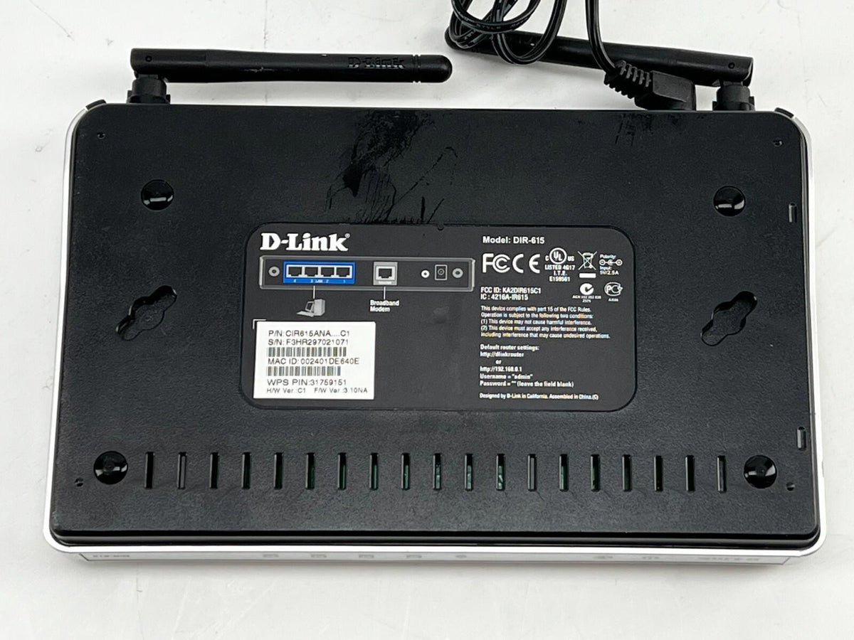 D-Link DIR-615 300Mbps 4-Port 10/100 Wireless N300 Router Dual Band