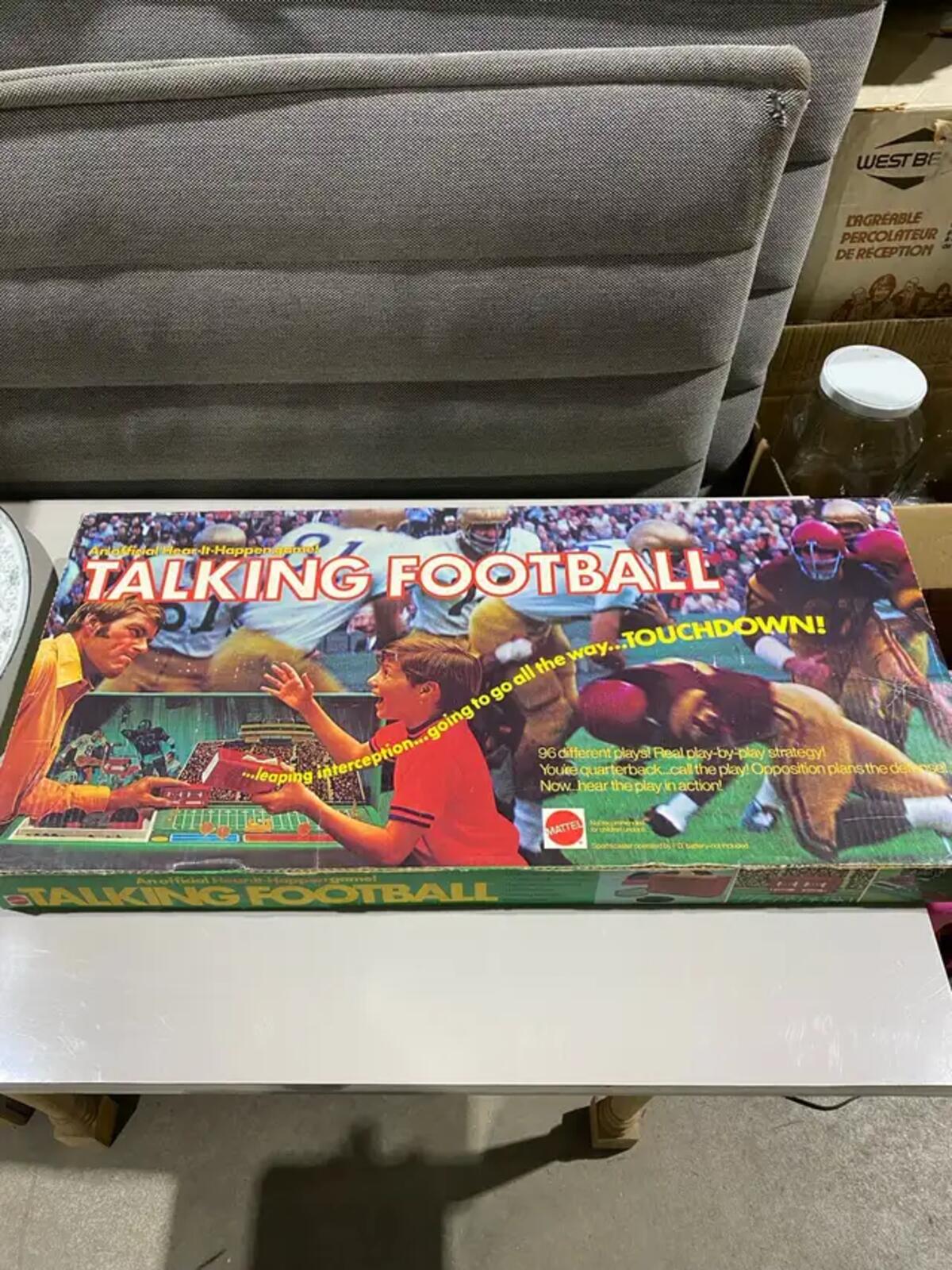 Vintage 1971 Mattel Talking Football board game