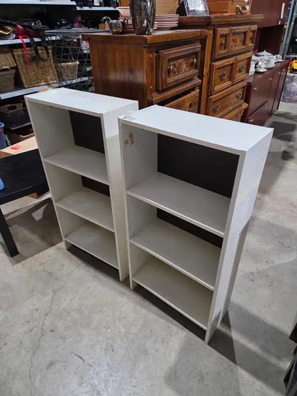 White Ikea Like Bookcase - 2 Available
