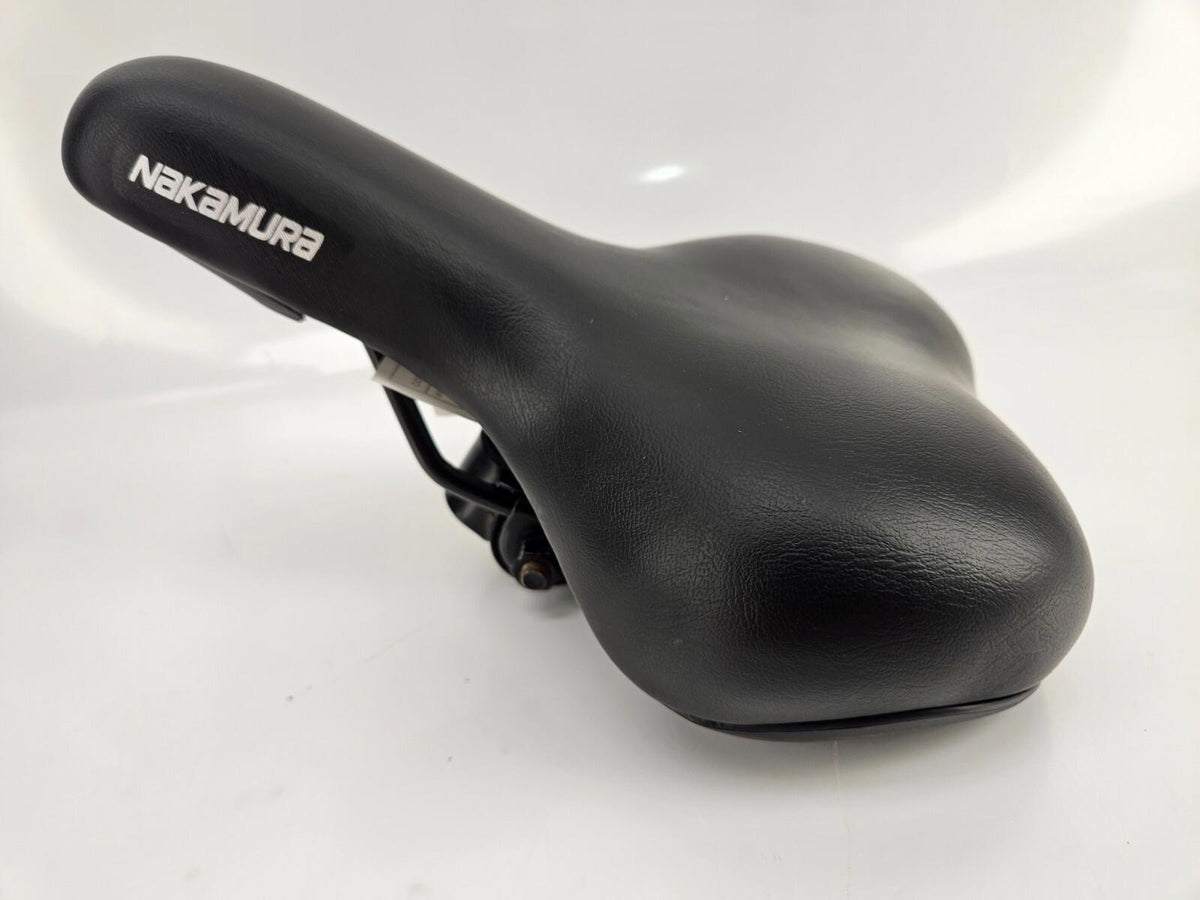 Selle de vélo en vinyle noir Nakamura QC-010570