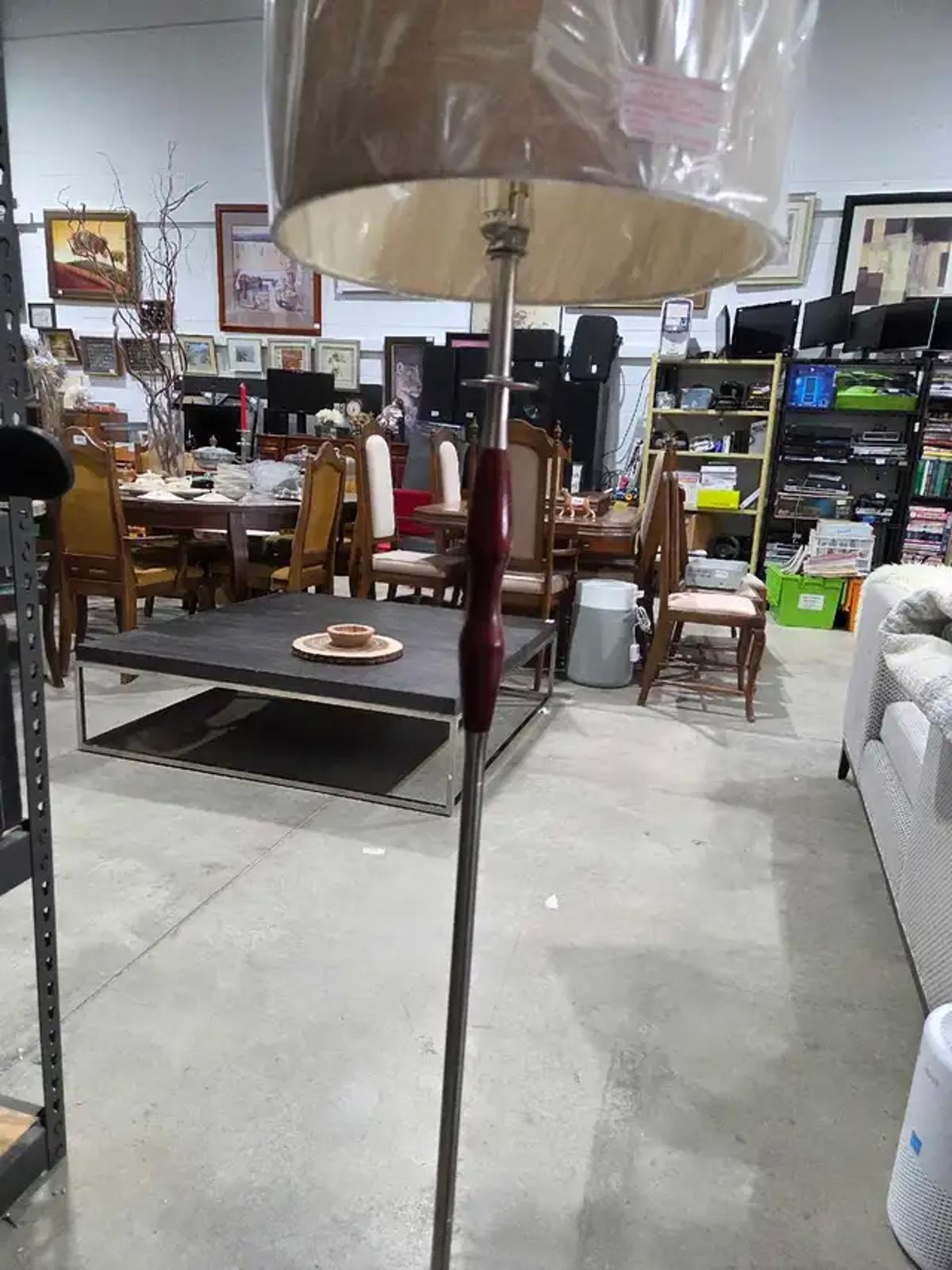 55" Modern Chrome Floor Lamp