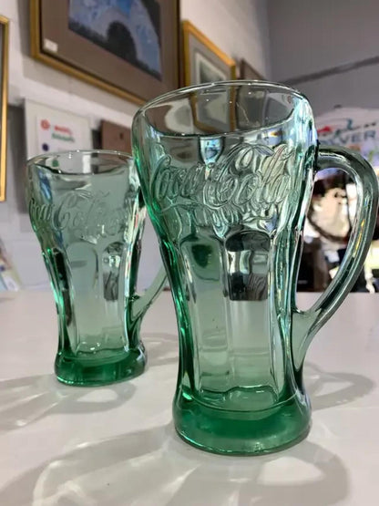 Coca-Cold Vintage Green Glasses