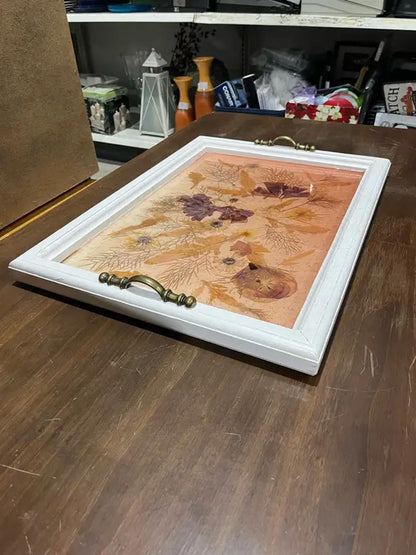 Framed Floral Tray