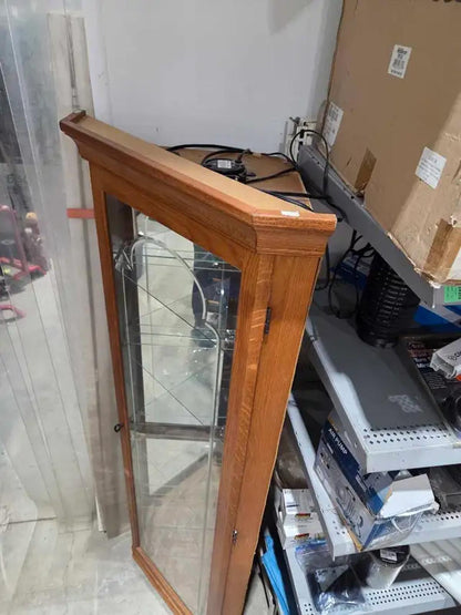 Corner Lighted Curio Cabinet