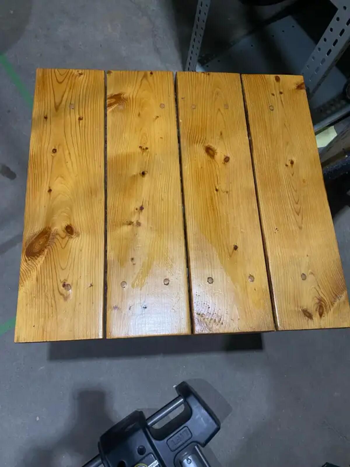 Wooden Criss-Cross Side Table