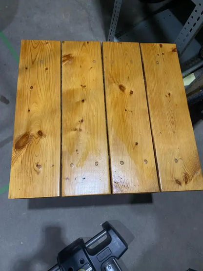 Wooden Criss-Cross Side Table