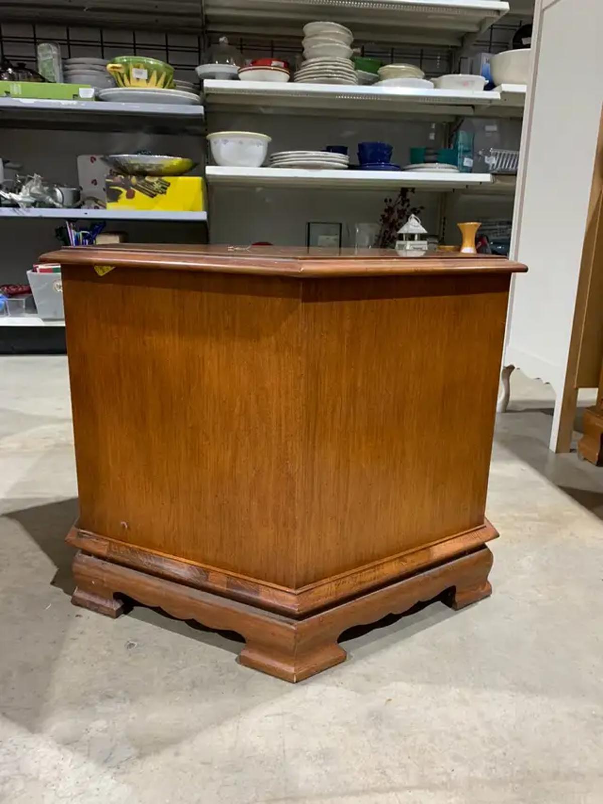 Hexagonal Wood Cabinet