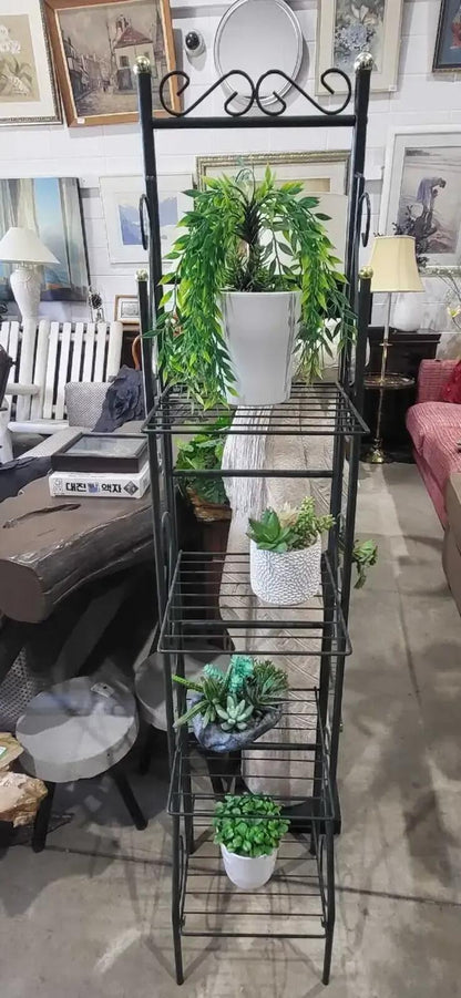 Metal Plant Stand with 4 Shelves - 58"