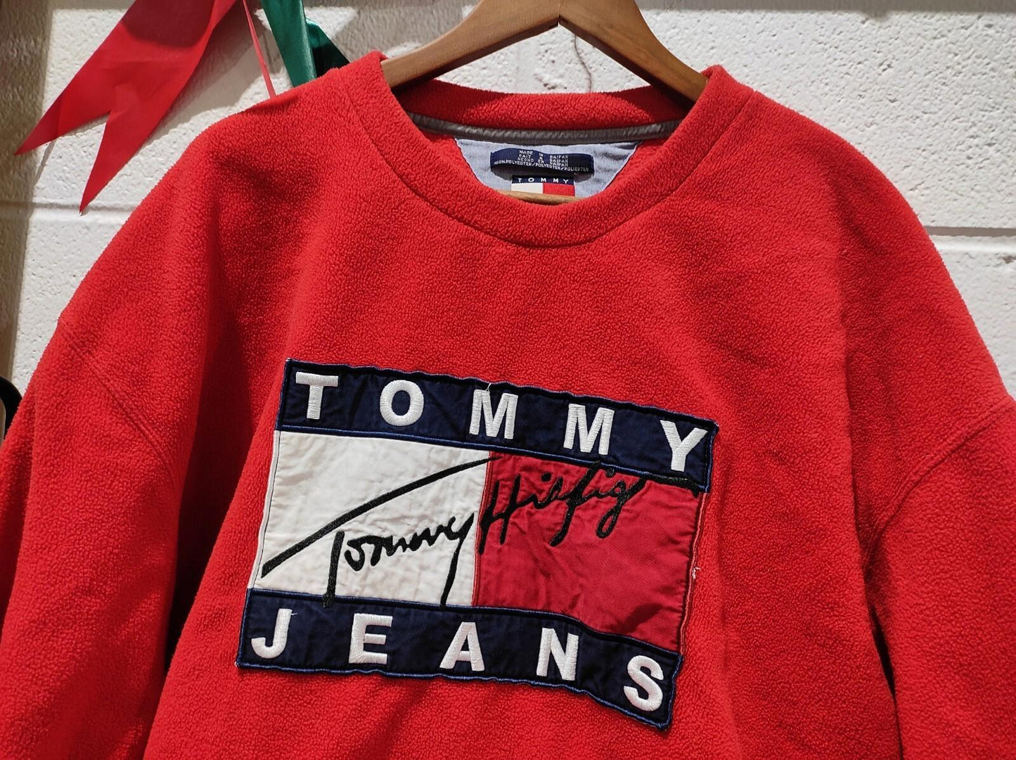 Tommy Hilfiger Jeans Crewneck Men's Red Sweatshirt Size- XL