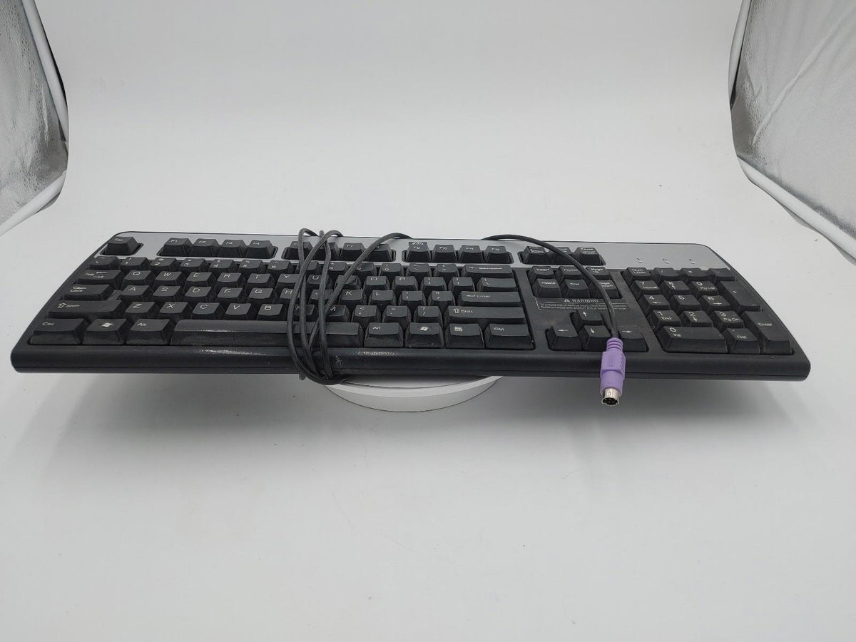 Good Condition HP PS/2 Keyboard KB-0316 Black/Silver Tested Working