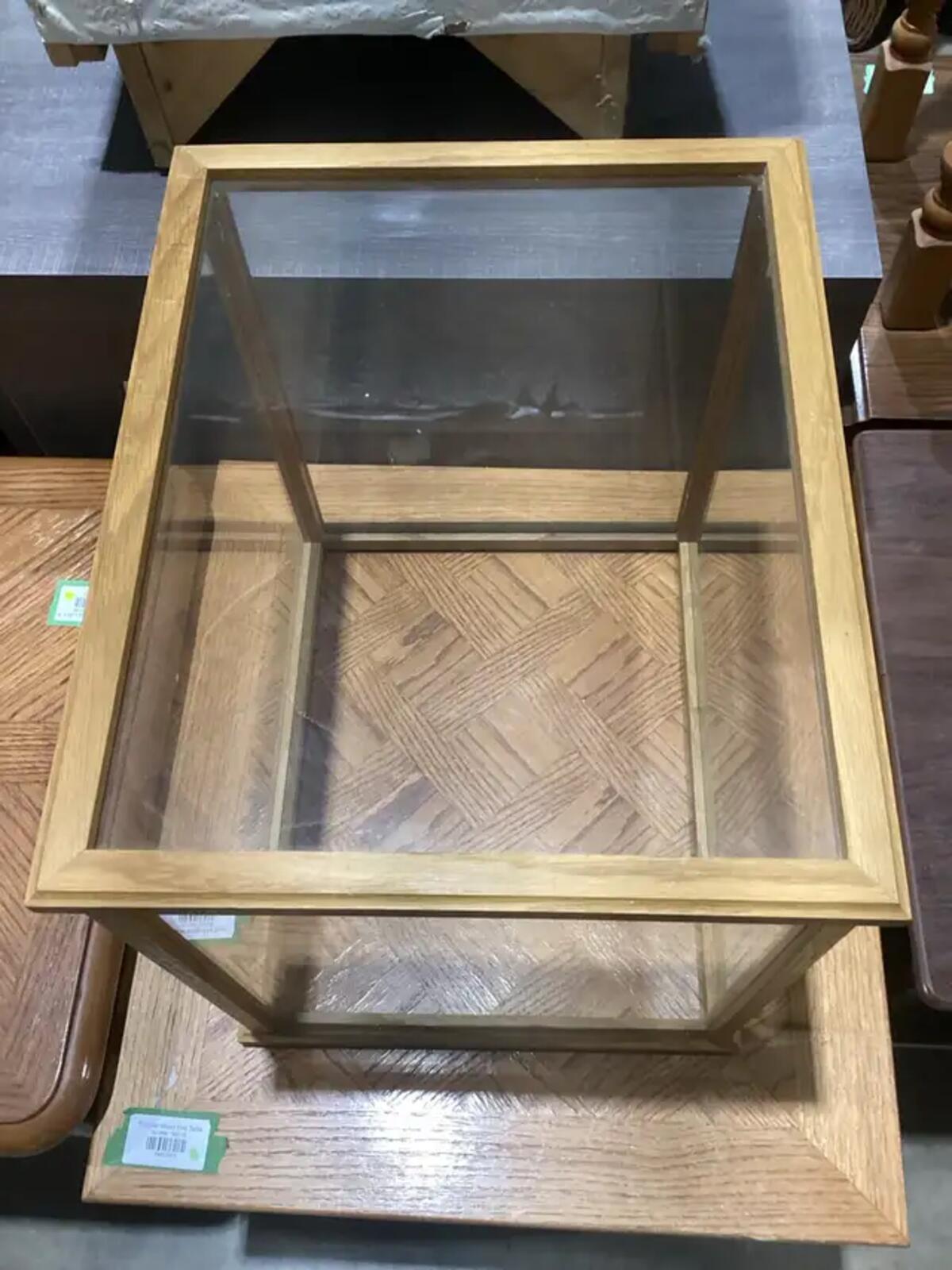 Oak and Glass Display Case