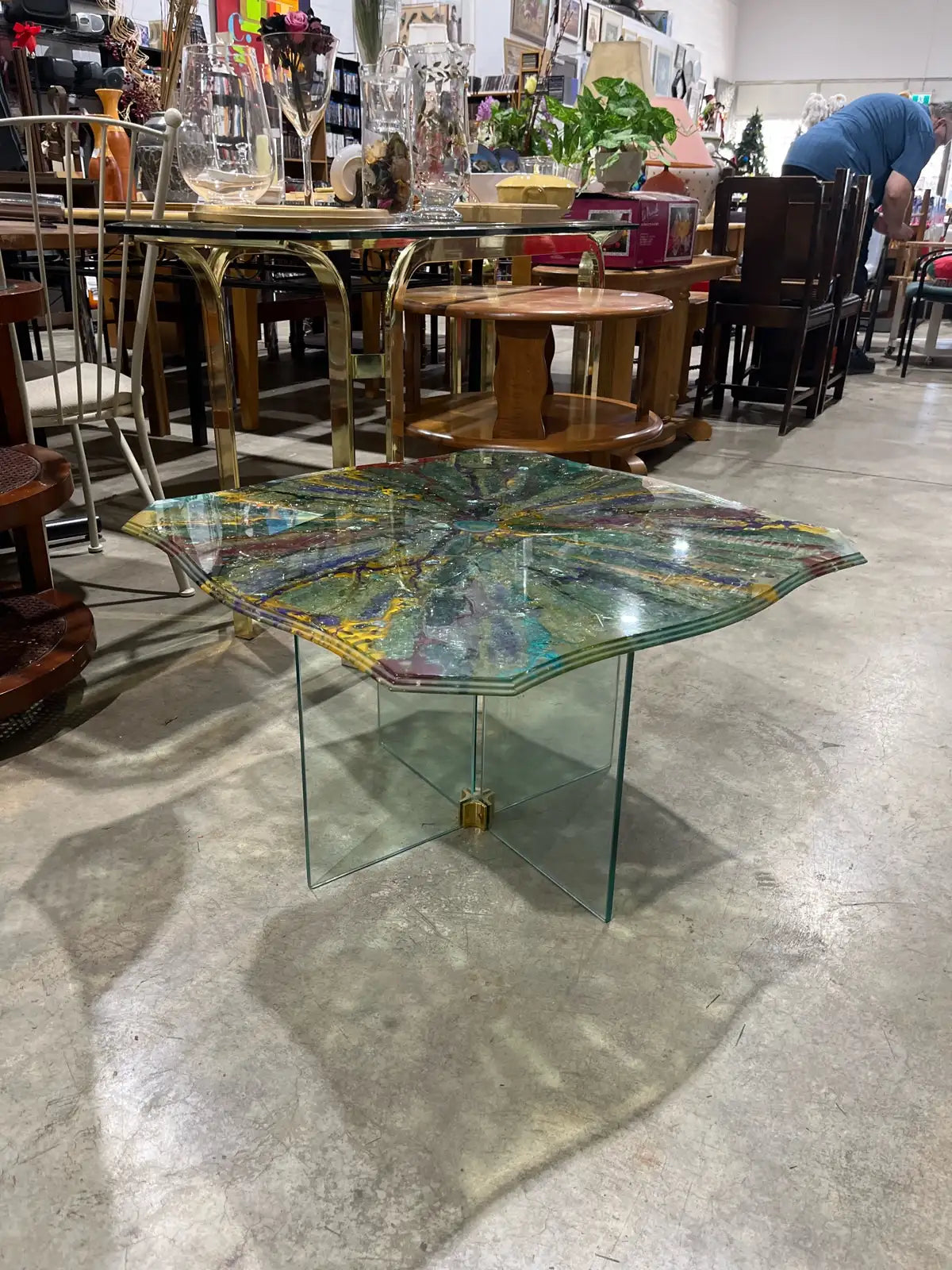 Unique Glass Side Table