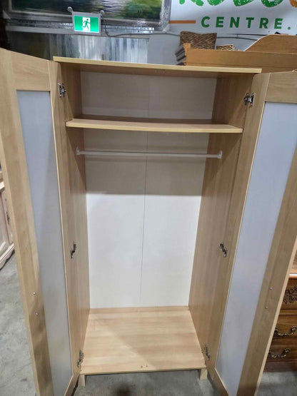 Ikea Light wood wardrobe with Doubld Doors