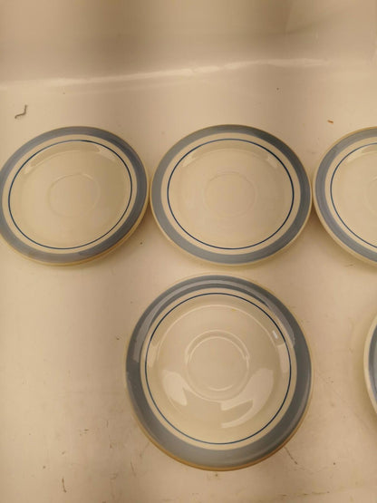 Set of 6 Saucer Ceramica Quadrifoglio made in Italy