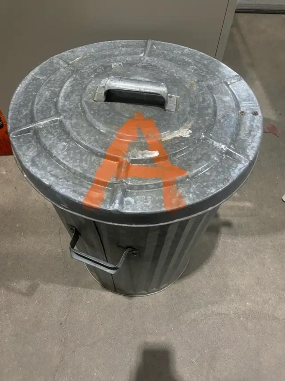 Galvanized Steel Trash Can