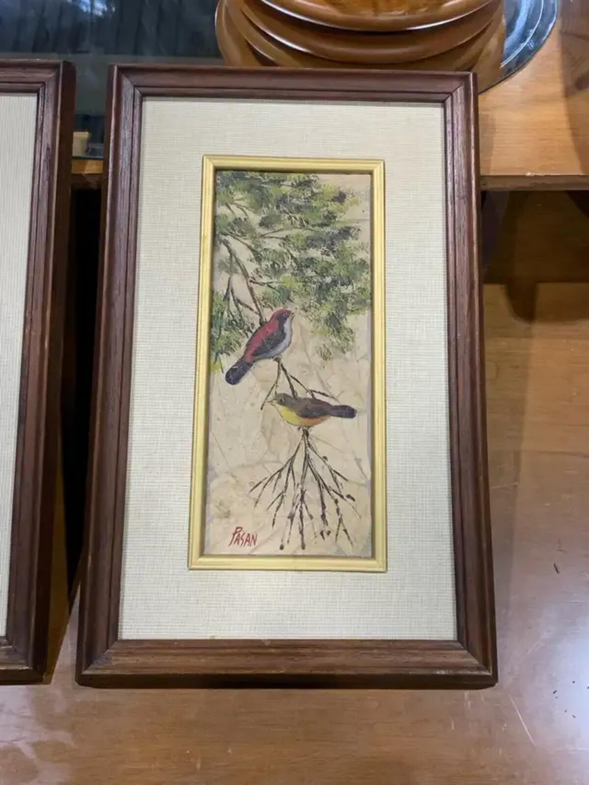Pasan Bird Leaf Art - set of Two