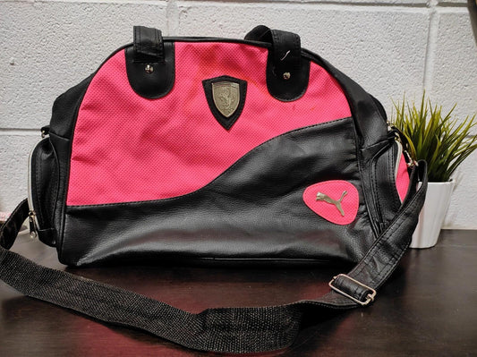 PUMA Duffle Travel Bag Pink & Black