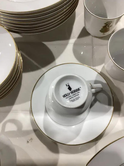1970 Holly Hobbie Green Girl China Set