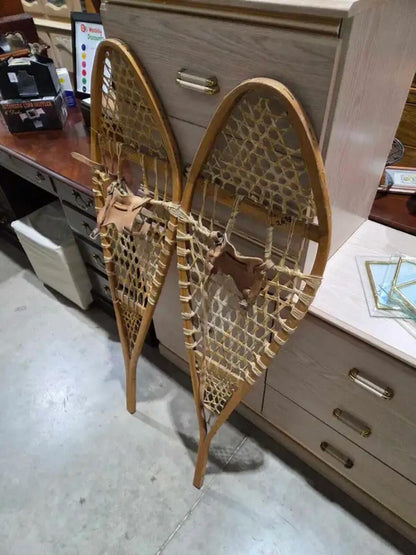 Gros Louis Vintage Handwoven Snow Shoes - 48"