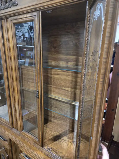 Solid Wooden Vintage China Cabinet